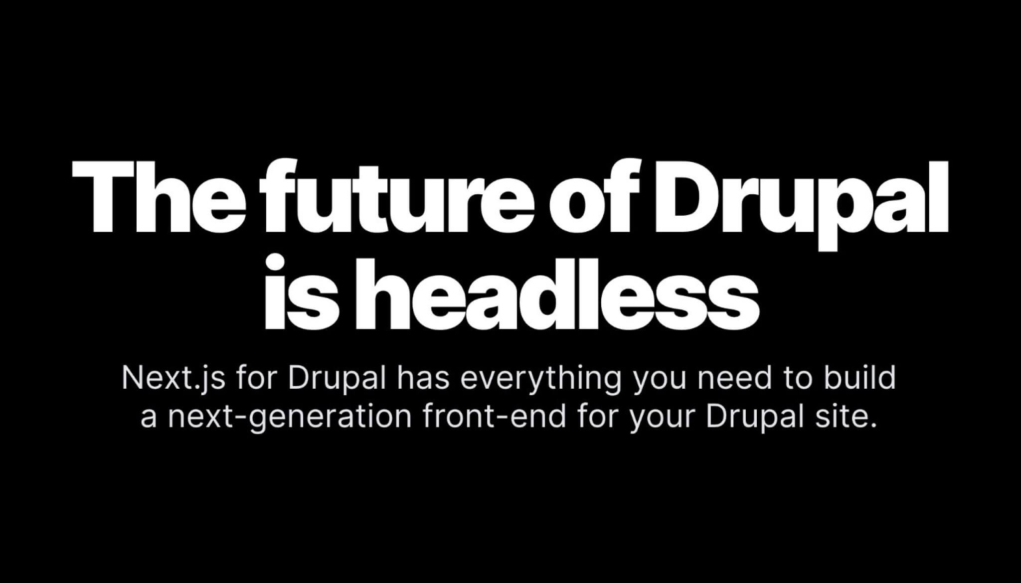 Next.js for drupal